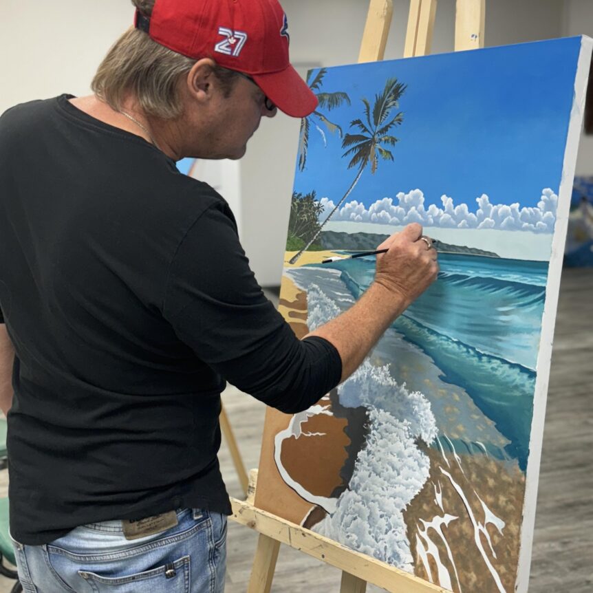 Doug DeBoon artist at work